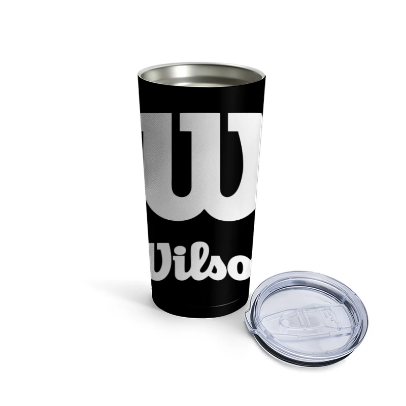 Wilson Sports Brand White Logo Design Travel Mug