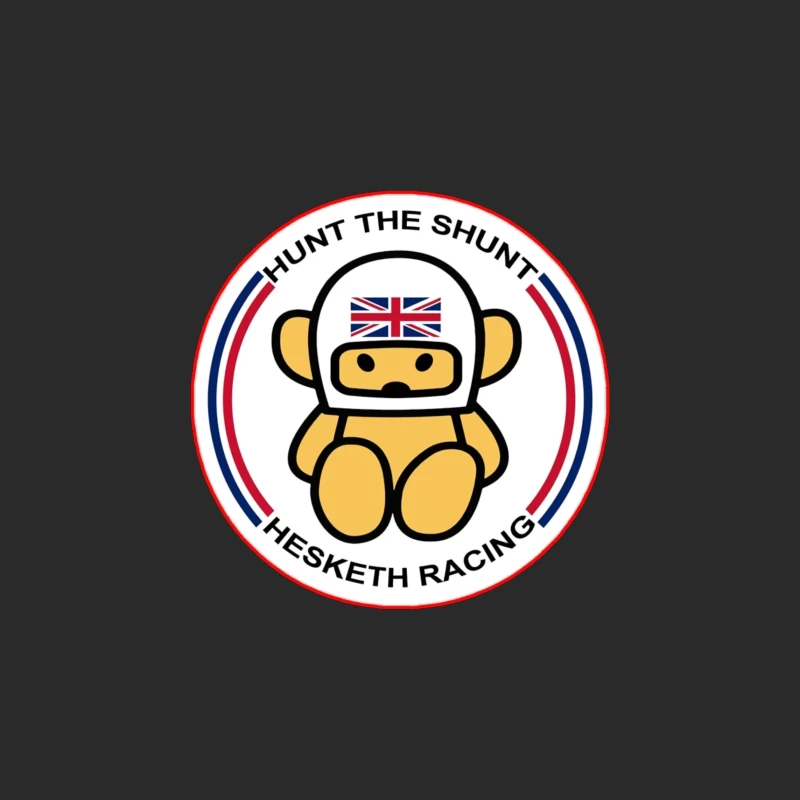 Hesketh Racing "Hunt the Shunt" Retro Motorsport Logo with British Bear Mascot Baseball Cap