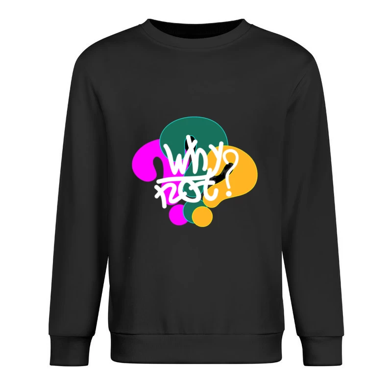 Bunte Fragezeichen mit Botschaft Herren Pullover Sweatshirt
