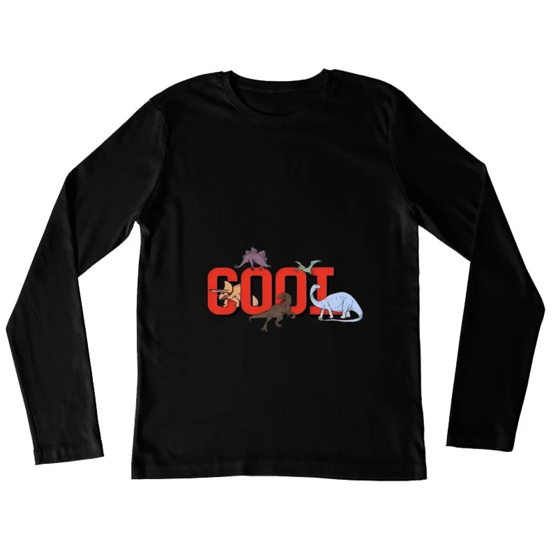 Lettres de dinosaures cool Femme Manches Longues T-Shirt
