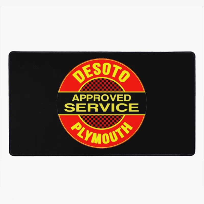 Vintage DeSoto-Plymouth Approved Service Station Logo Desk Mat