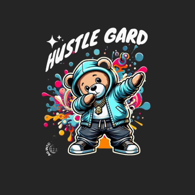 Teddy im Streetwear-Look mit Kapuzenpullover und Schmuck Herren Pullover Sweatshirt
