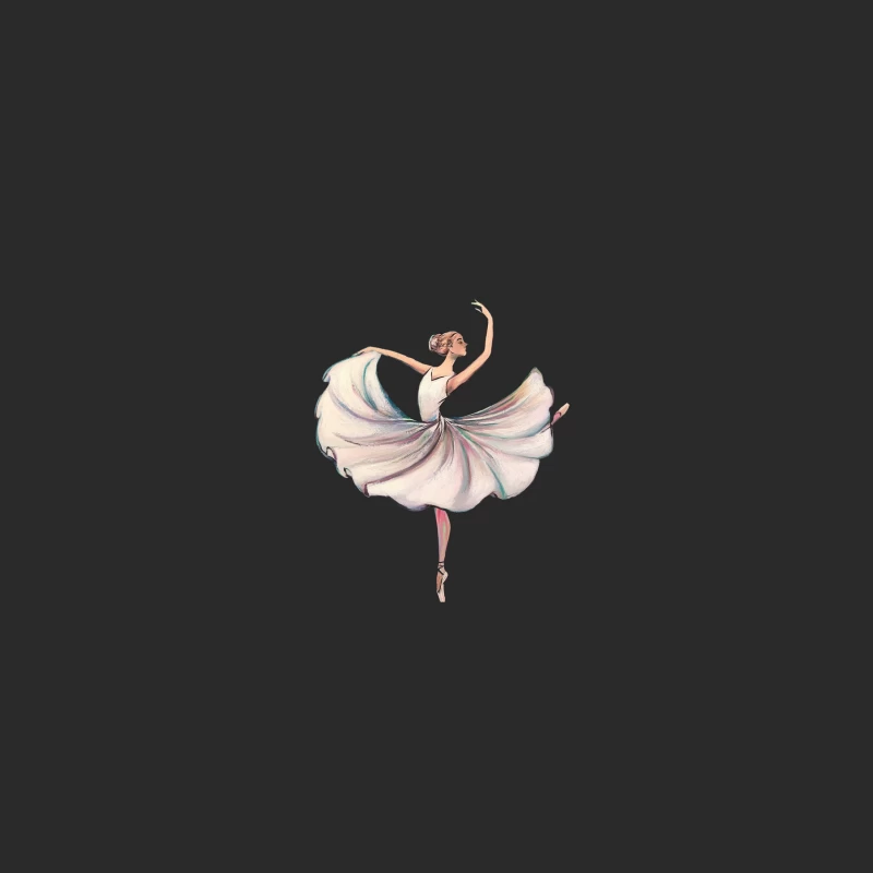 Graceful Ballerina in Flowing Pastel Dress Baseball Cap