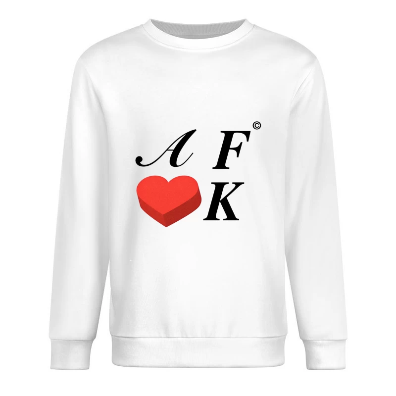 Herz und Schriftmotiv Herren Pullover Sweatshirt