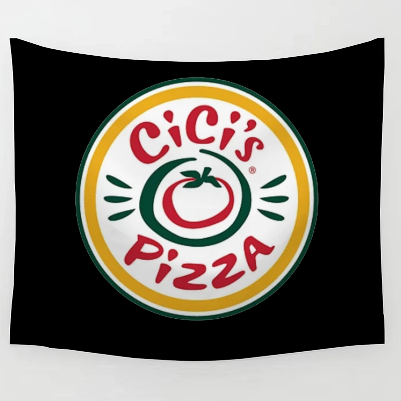 CiCi's Pizza Restaurant Chain Logo with Tomato Symbol Tapestry