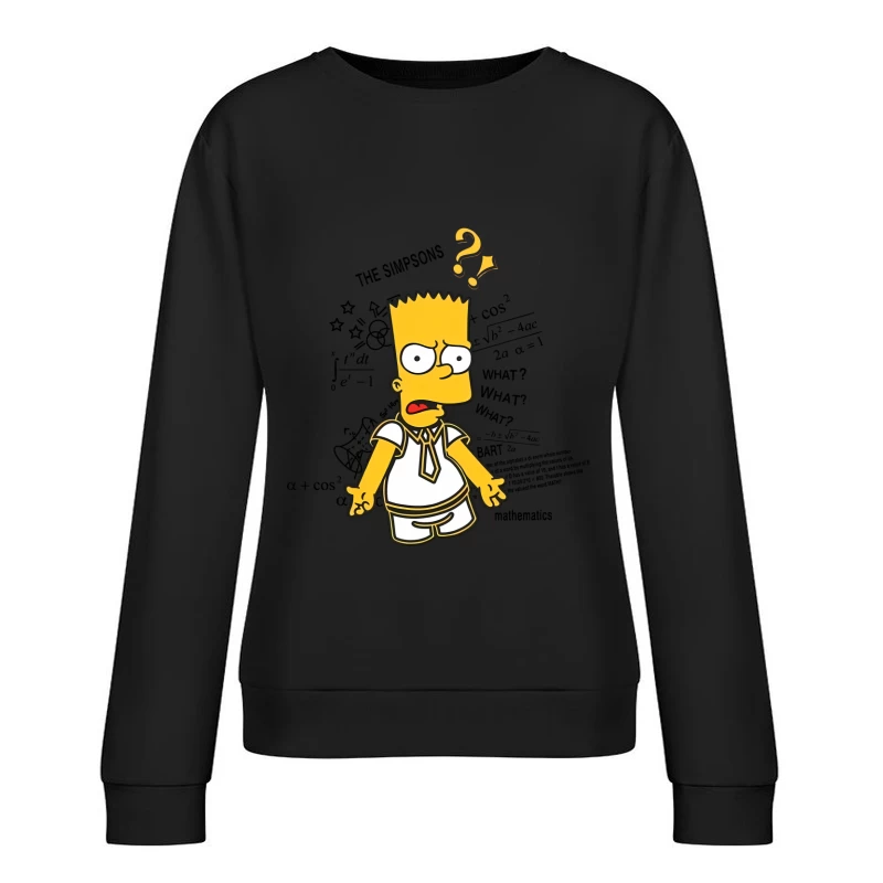 Verwirrter gelber Cartoon-Junge Damen Pullover Sweatshirt
