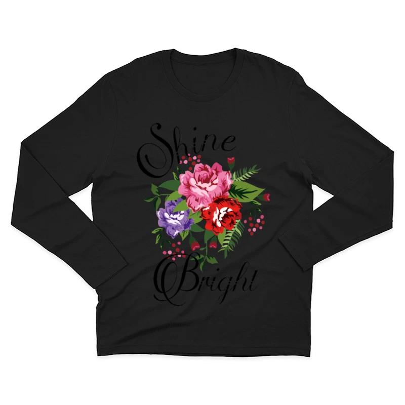 Blumenstrauß mit inspirierendem Schriftzug Herren Langarm T-Shirt