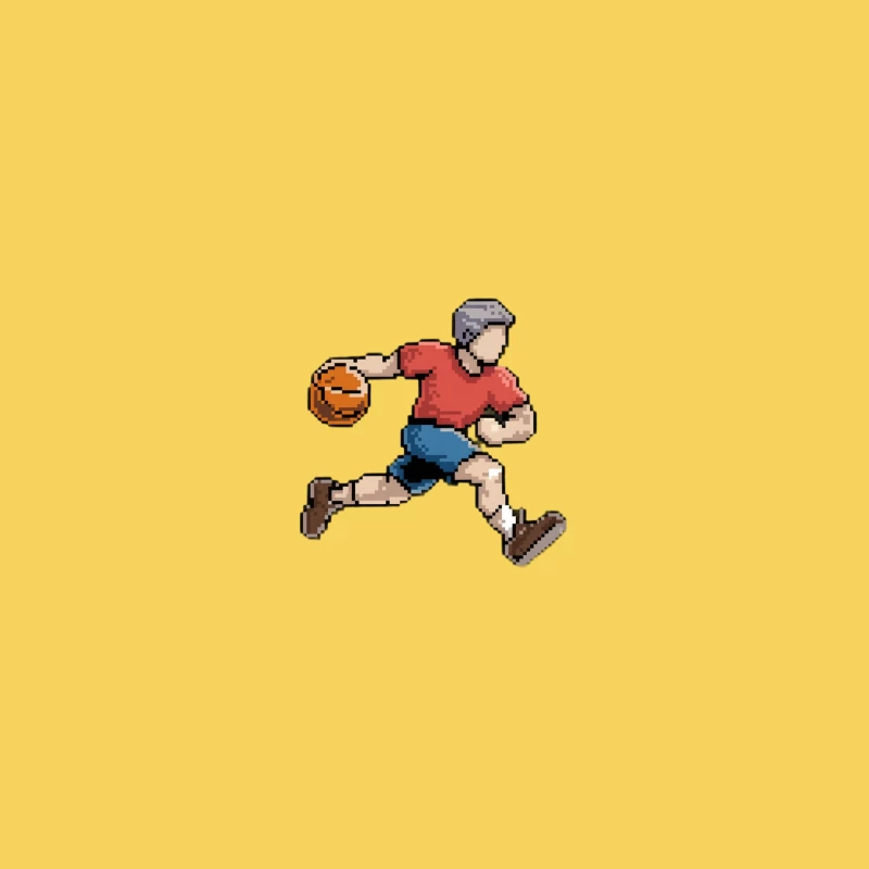 Retro Pixel Art Basketball Player in Motion Bucket Hat