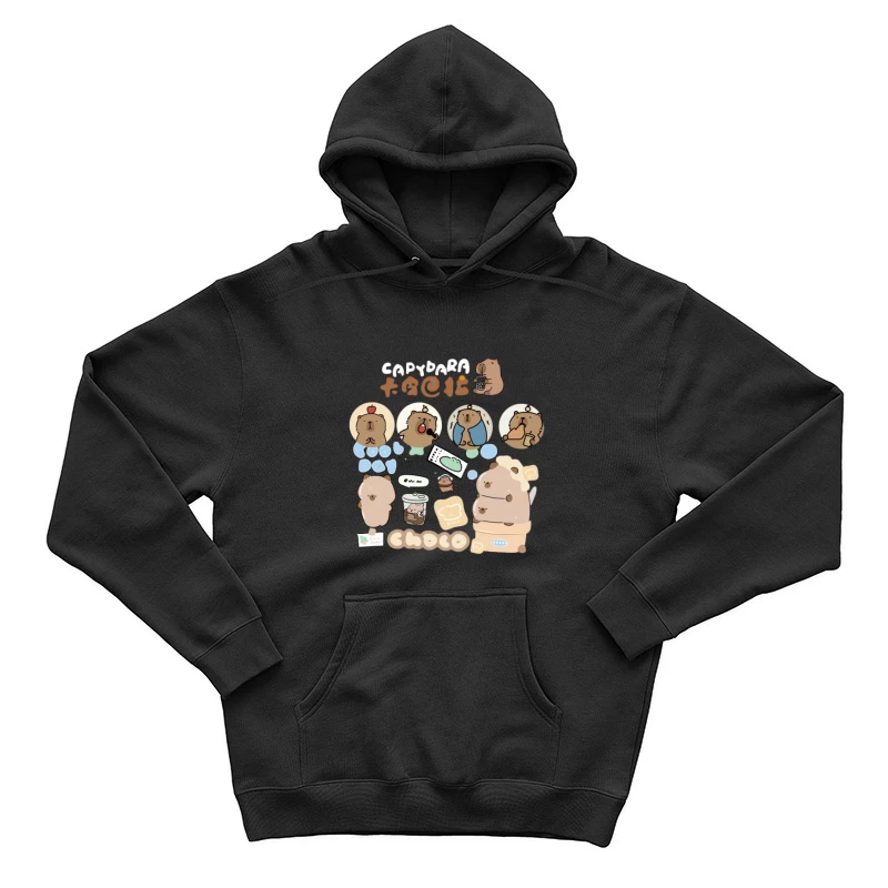 Illustrations Adorables de Capybara Homme Sweat à capuche
