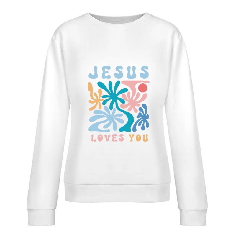 Design coloré avec message spirituel Femme Sweat-shirt à enfiler