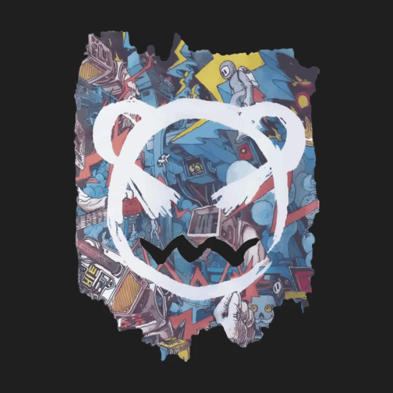 Abstrakte Graffiti-Bär Illustration Herren Tanktops