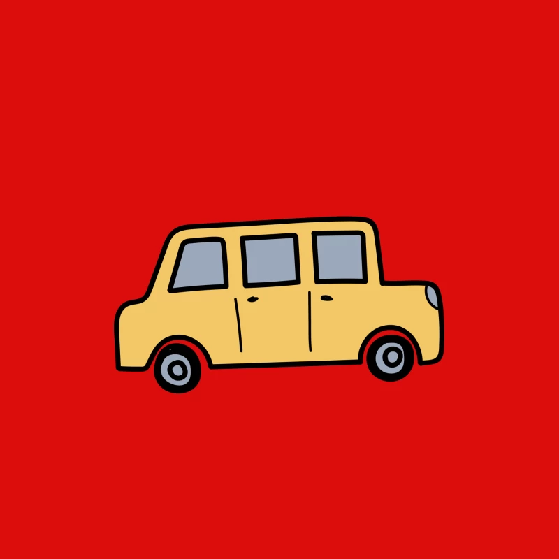 Voiture jaune dessinée à la main Homme Débardeur