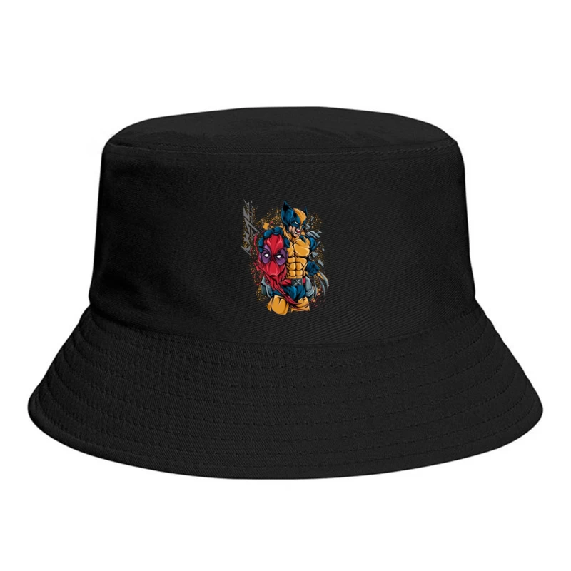 Wolverine and Spider-Man Mashup Bucket Hat