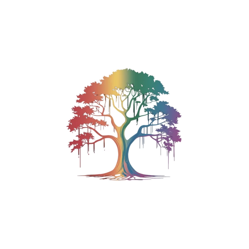 Rainbow Tree: A Colorful Symbol of Diversity and Nature Tapestry