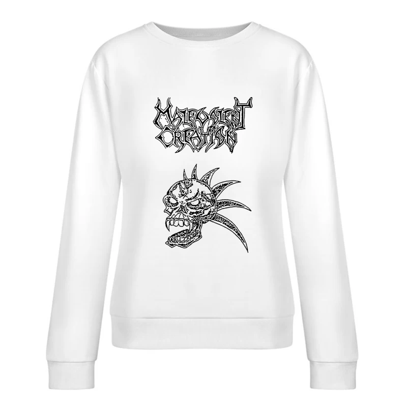 Malevolent Creation Demo 1990 Female Pullover Sweatshirt