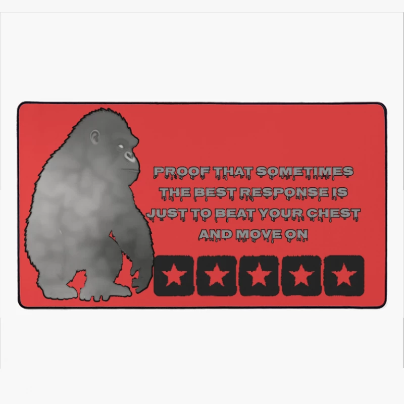 Gorilla Strength and Motivation Illustration Desk Mat