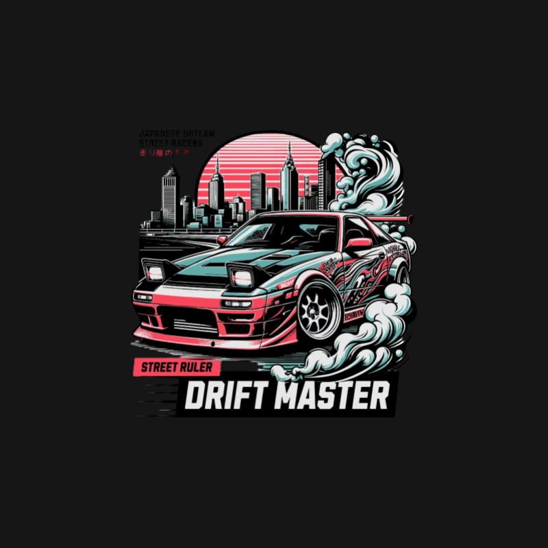 Voiture de Drift dans Paysage Urbain Femme Manches Longues T-Shirt