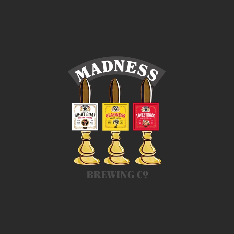 Madness Brewing Company Beer Tap Handles with Classic Labels Baseball Cap