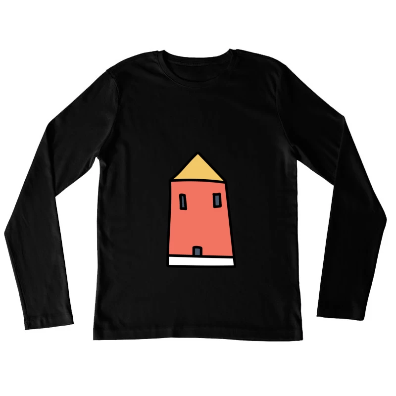 Maison simple avec toit Femme Manches Longues T-Shirt