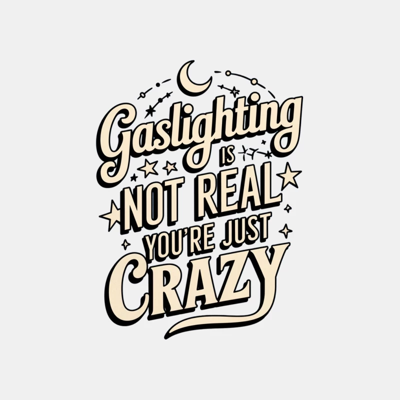 Sarcastic Typography Addressing Gaslighting and Mental Health Male Tank Top