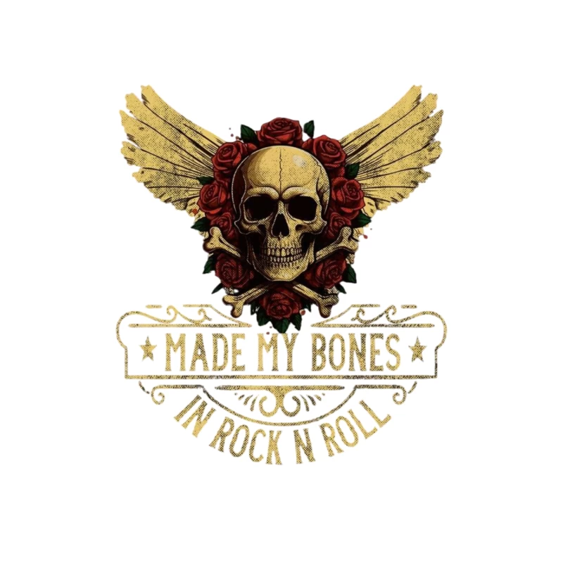 Rock and Roll Skull Design Tapestry