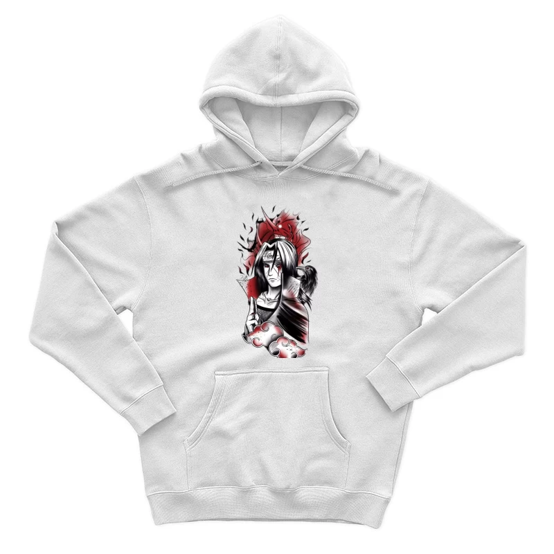 Kunstwerk von Ninja Krieger mit Krähe Herren Pullover Hoodie