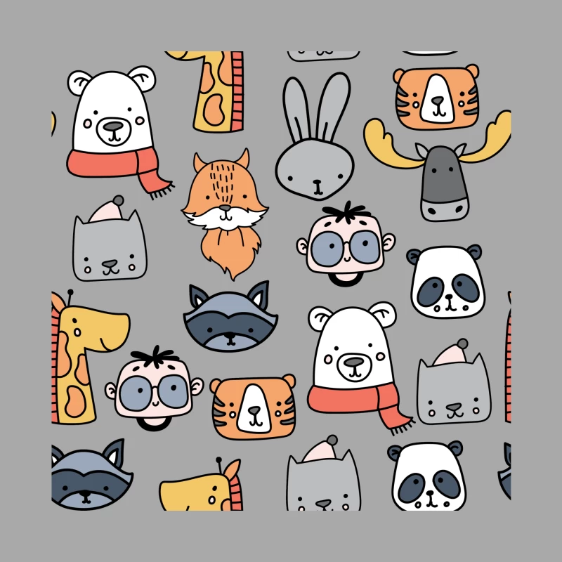 Motifs d'animaux adorables et colorés Homme Sweat à capuche