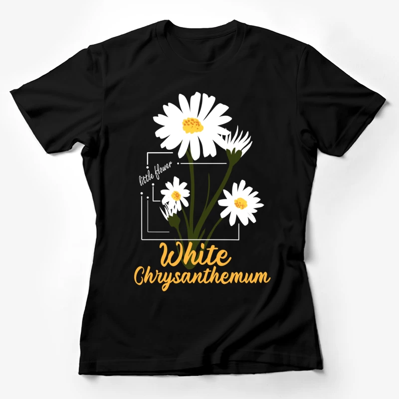 Weiße Chrysantheme Design Damen T-Shirt