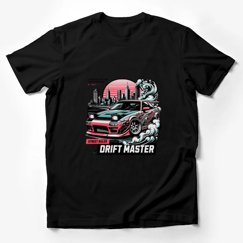 Drift Auto in Stadtlandschaft Herren T-Shirt