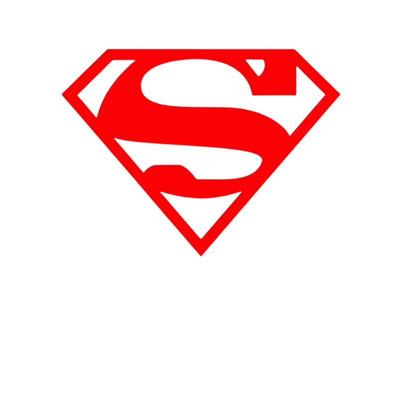 Iconic Red Superman Logo: Superhero Symbol from DC Comics Tapestry