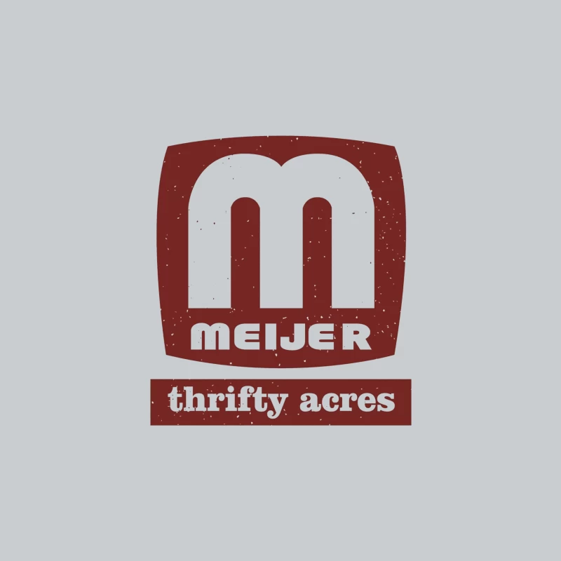 Vintage Meijer Thrifty Acres Retail Logo in Maroon Baseball Cap