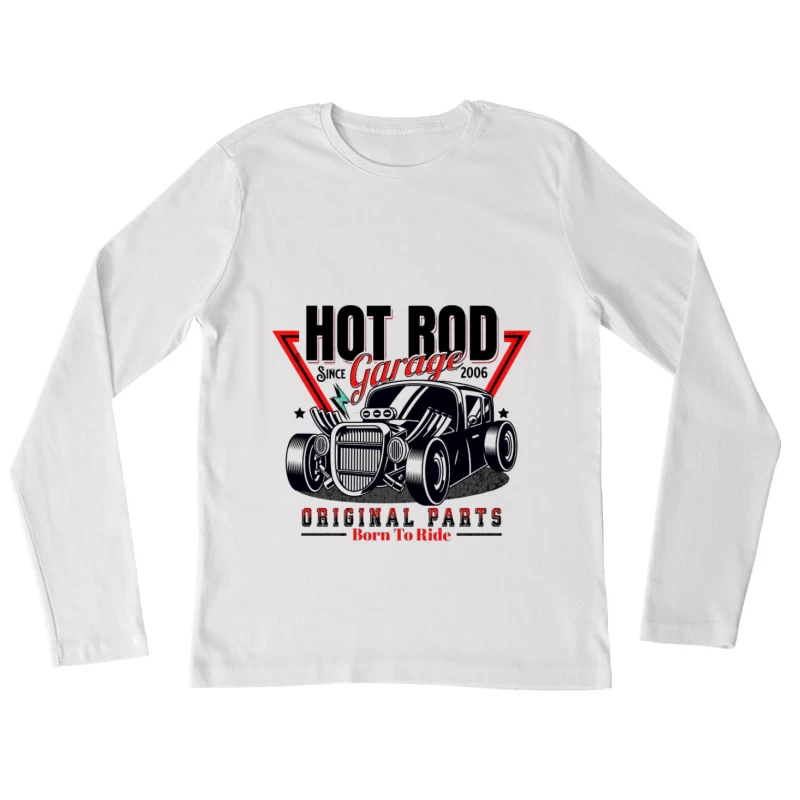 Hot Rod Garage Design mit Originalteilen Damen Langarm T-Shirt