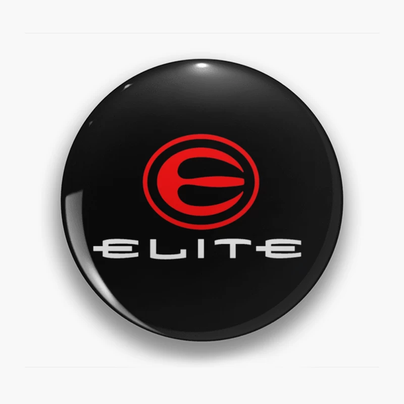 Elite Automotive Company Red Logo Design Pin