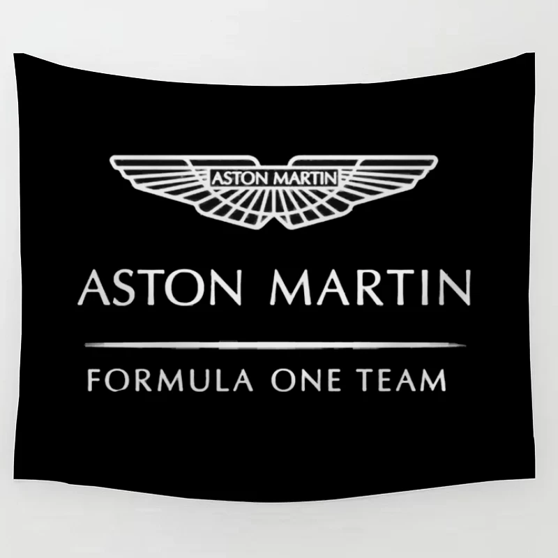 Aston Martin Formula One Team Racing Logo Tapestry