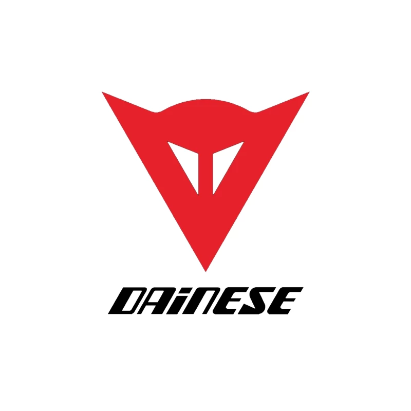 Dainese Motorcycle Gear Brand Logo in Red Throw Pillow