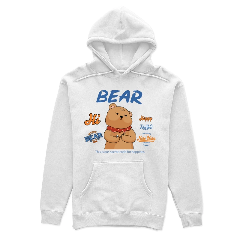 Bär mit Geheimcode für Glück Damen Pullover Hoodie