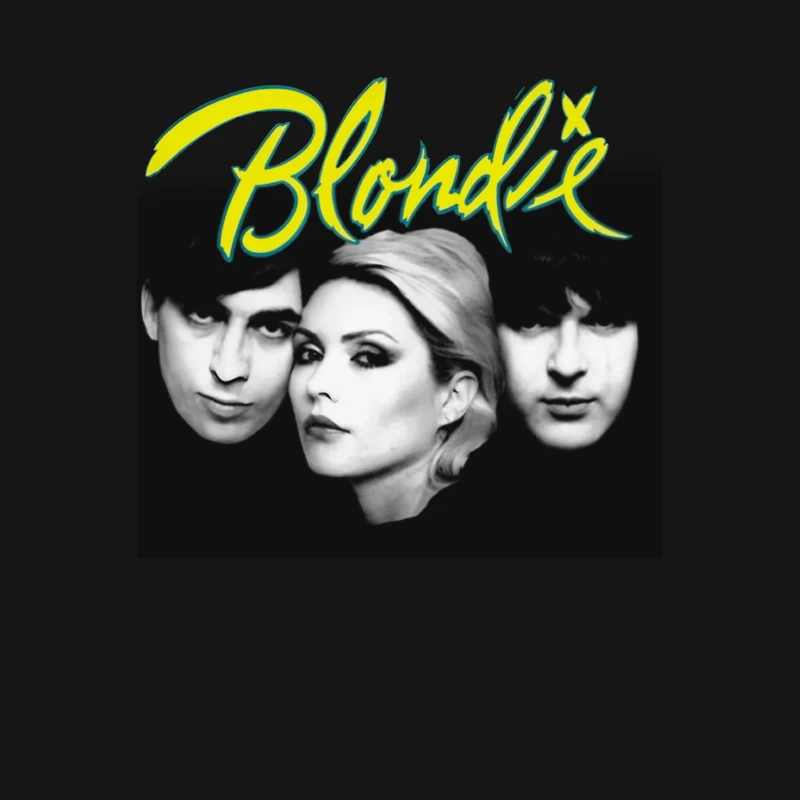 Iconic Black and White Portrait of New Wave Band Blondie Male T-Shirt