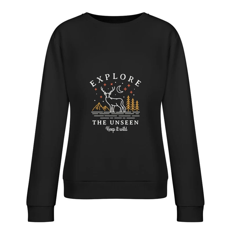 Erkunde das Unbekannte in der Natur Damen Pullover Sweatshirt