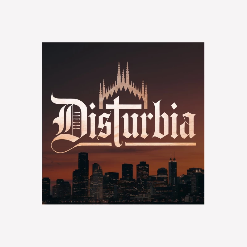 Gothic Disturbia: Urban Contrast of Cathedral and Cityscape Female T-Shirt