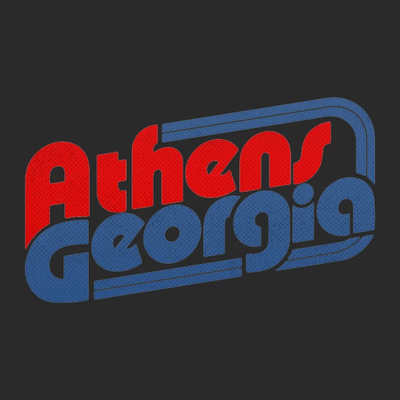 Retro Typography Design for Athens, Georgia Baseball Cap