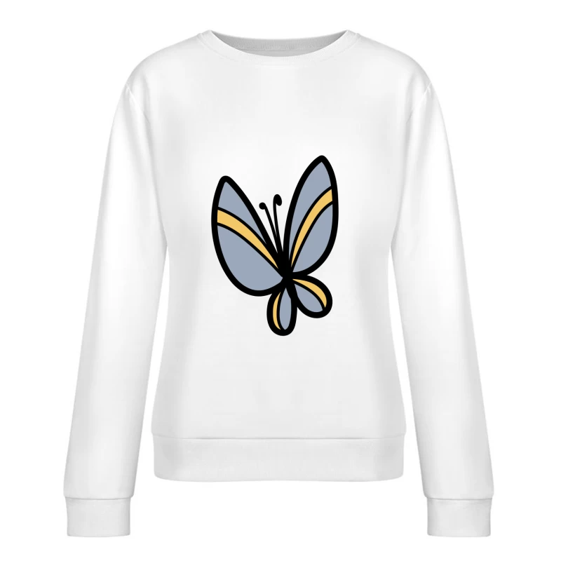 Papillon stylisé aux ailes colorées Femme Sweat-shirt à enfiler