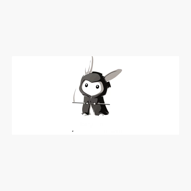Adorable Ninja Bunny Cartoon Character Coffee Mug