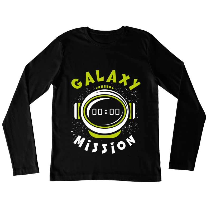 Weltraummission Countdown Damen Langarm T-Shirt