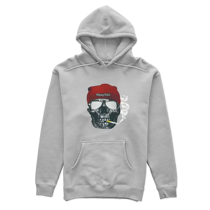 Teschio con occhiali da sole e sigaretta Felpa con cappuccio Donna