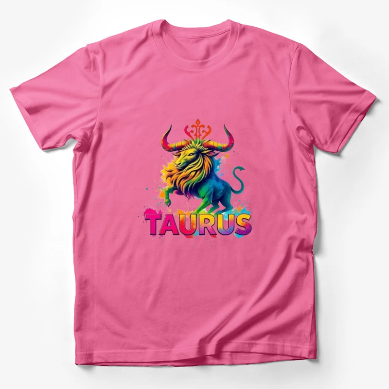 Colorful Taurus Zodiac Illustration Male T-Shirt