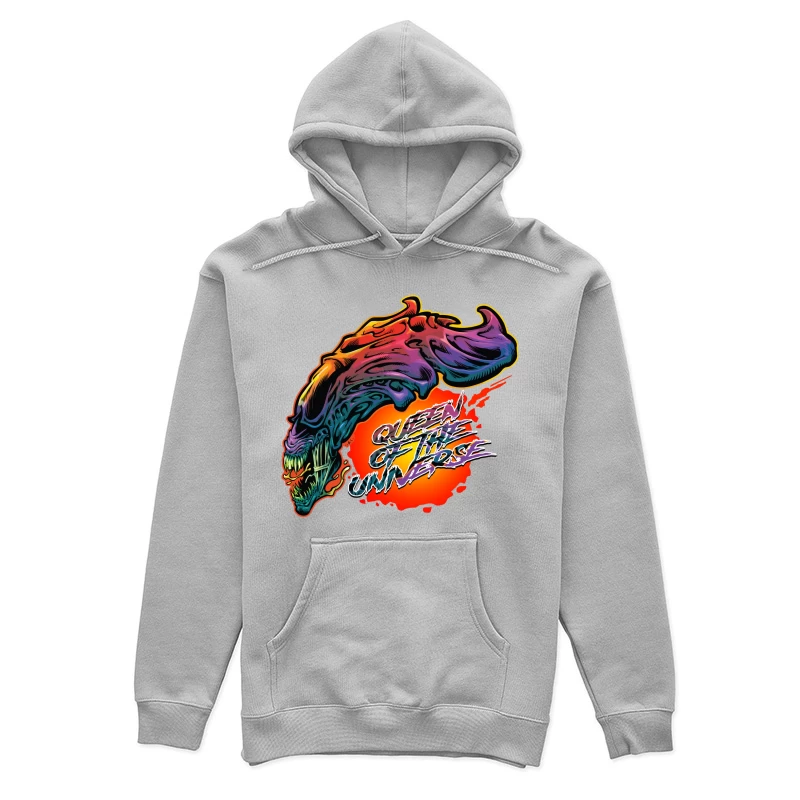 Vibrant Fantasy Creature Illustration Female Pullover Hoodie