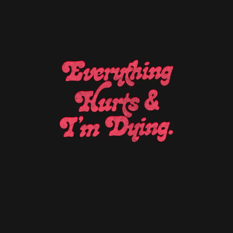 Retro Red Cursive Text Quote Desk Mat