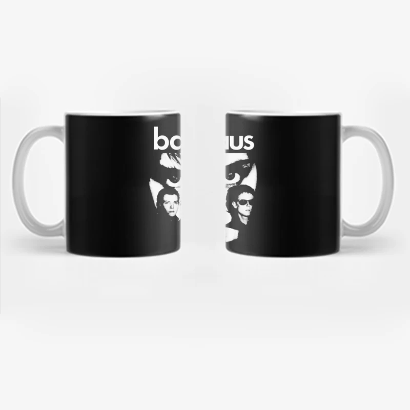 Abstract Bauhaus Portrait Sketch in Black and White Coffee Mug