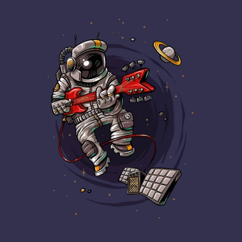 Astronaut Rocker in Space Pin