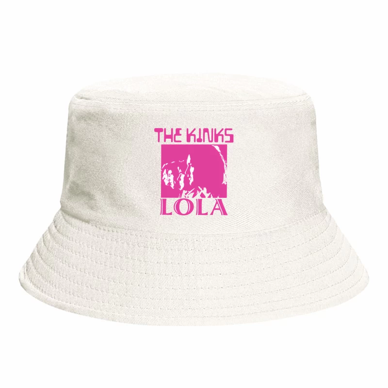 The Kinks 'Lola' Pink Album Cover Art Bucket Hat